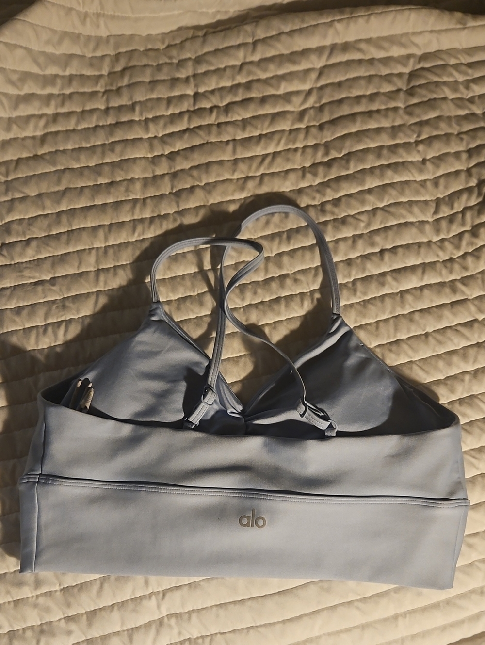 ALO Yoga Light Blue  Strappy Sports Bralette